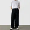 Pantalones de traje versátiles y fluidos, sencillos y modernos, estilo Hong Kong, verano 2026, moda diaria, para ir al trabajo, negocios ligeros para hombre