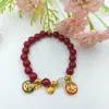 Bestia tragadora de oro de cinabrio Dios de la Riqueza de las Cinco Direcciones Estilo de Diseño Cuentas Hechas a Mano Ceniza de Incienso Multicolor Cuentas de Buda Pulsera de Cinabrio Perfecta