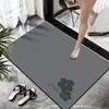 Tapete de Banheiro de Terra de Diatomáceas com Padrão Criativo, Secagem Rápida, Absorvente de Água, Tapete Antiderrapante para Pés, Tapete à Prova de Umidade para Banheiro Doméstico, Vários Estilos