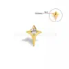 Broca em Liga de Titânio F136 Formato de Coração Estrela do Norte Tarraxas de Orelha com Rosca Interna Tarraxas de Cartilagem da Orelha Piercing de Língua Piercing de Lábio Piercing de Sobrancelha Acessórios de Joias para Piercing