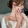 Aretes de Flor de Cristal Morado con Aguja de Plata S925 2023 Nueva Moda Tendencia Celebridad de Internet Más Fáciles de Combinar Aretes de Temperamento para Mujer