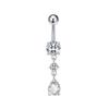 AliExpress eBay Amazon explosiones acero inoxidable clavo de ombligo con circonita anillo de ombligo joyería para piercing corporal