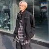 Chaqueta Jacquard de Cuello Alto para Primavera y Otoño para Hombre Retro Casual de Marca de Moda Guapo Retro Americano High Street Diseño de Nicho Chaqueta