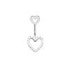 Gaibi Europeo y Americano transfronterizo anillo para el ombligo en forma de corazón Anillo para el ombligo de perlas Uña para el ombligo Joyería para piercing corporal de fabricante en stock