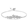 Pulseira de Flor Criativa em Formato de Folha para Mulheres com Elegância de Nicho, Luxo Acessível, Pulseira Completa de Zircônia para o Início da Temporada Escolar, Renovada S6108