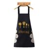 Delantal de Cocina con Dibujos de Cuchillo y Tenedor para Uso Doméstico, Impermeable, Resistente al Aceite y a las Manchas, Nuevo Modelo de Moda para Adultos, Unisex, Venta al por Mayor