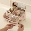 Bolsa de Maquiagem Portátil para Viagem, 3D Não Dobrável, Grande Capacidade, PU Impermeável, Artefato de Armazenamento de Cosméticos, Bolsa de Maquiagem Multifuncional
