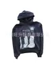 Estilo Gótico Oscuro Estampado Y2K Retro Americano Punk Subcultura Moda Holgada Casual High Street Sudadera con Capucha