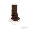Nuevos Calcetines de Encaje Dorado Versátiles Apilables de Rayas Anchas Estilo Universitario para Pantorrilla de Mujer para Otoño e Invierno
