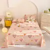 Ins pieza única algodón lavado estampado producto individual sábana de cama cepillado dormitorio de estudiante algodón aloe sábana individual doble al por mayor