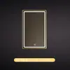 Espejo de Baño Cuadrado de Aluminio Vertical con Sensor Antivaho y Luz, Sensor Inteligente Tmall Genie