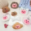 Pingente de castor de pelúcia broche de desenho animado fofo acessórios chaveiro pingente de bolsa cachecol protetores de ouvido acessórios de vestuário atacado