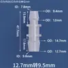 Conector de Plástico Reductor Grueso en T Recto a Través de Manguera Tubería de Agua Tubería de Aire Adaptador Conector Junta de Púa