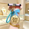Chaveiro Shuibei Ouro Puro 999 Coisas Boas Acontecem Cordão Mês a Mês Melhor Corrente para Celular Pingente Renda Diária Cheia de Ornamento de Ouro