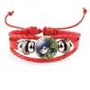 Suministro de joyería transfronteriza hoja fantasma pulsera de cuero hecha a mano para hombres y mujeres joyería de moda para impresión de figuras