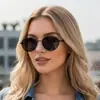 Gafas de sol lisas retro nuevas de moda estilo coreano, personalizadas y versátiles, estilo callejero, gafas de sol anti-UV, gafas de moda para mujer