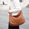 2024 Novo estilo preguiçoso Big Bag Couro macio casual de grande capacidade Tote bolsa feminina alça de ombro largo Crossbody bolsa de ombro