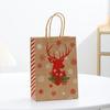 Bolsa de papel navideña, bolsa de embalaje para compras de ropa, bolsa de regalo de alce, bolsa de papel kraft, bolsa de embalaje de regalo al por mayor