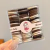 Elásticos de Cabelo para Bebê com Boa Elasticidade Que Não Danificam o Cabelo, Elásticos Pequenos, Elásticos de Cabelo Tamanho Polegar Cor Café com Leite para Crianças, Novo Modelo 2025
