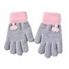 Nuevos Guantes Cálidos para Edades 4-8, A Prueba de Frío Invernal, Guantes Gruesos de Dedos Completos para Exteriores para Niños y Niñas, Lindos Guantes de Bebé de Cinco Dedos para Niños