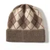 Gorro de Cachemira para Mujer, Gorro de Punto, Adelgazante, Cálido, Gorro Casual de Lana para Otoño e Invierno, Gorro Protector de Orejas para Compras, Gorro de Punto, Gorro para Clima Frío