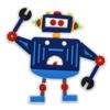 Robot de comercio electrónico transfronterizo decoración de zapatos de agujero UFO accesorios PVC caucho blando zapatos de playa casuales hebilla de zapato extraíble