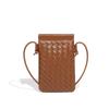 Estilo coreano vertical mini mudança saco de telefone móvel pequeno leve ombro crossbody bolsa feminina moda casual handmade bolsa tecida