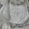 Braguitas de verano de seda helada para niña con estampado de oso de dibujos animados a cuadros, frescas, transpirables, de secado rápido, sin costuras, con refuerzo de algodón puro