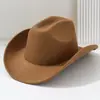 Chapéu de Cowboy Retrô Estilo de Rua Europeu e Americano, Chapéu de Sol para Viagem de Verão, Chapéu Atmosférico Estilo Francês, Tendência Personalizada Estilo Britânico