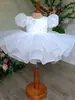 Vestido de Princesa con Mangas Abullonadas para Niñas 2026 Nuevo Malla Blanca Falda de Tutú Día del Niño Cumpleaños Vestido Niños