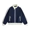 Sudadera cárdigan de color block con cuello alto estilo universitario para hombre y mujer, nueva temporada de primavera y otoño, marca de moda, holgada, casual, deportiva, chaqueta de pareja, moderna