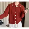 Suéter Cardigan con Cuello de Muñeca Inspirado en Chanel Estilo Francés para Mujer, Nuevo Modelo Otoño e Invierno, Elegante y Rejuvenecedor, Chaqueta de Punto Dulce y Suave
