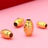 Flor de coche esmerilada dorada cuentas de la suerte latón chapado en oro Trébol cuentas de olivo accesorios para joyería DIY cuentas espaciadoras pulsera