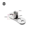 Pernos para Piel Planos F136 de Titanio 5A Europeos y Americanos, Accesorios de Cabeza de Clavo Incrustada, Pernos para Injertos de Piel, Joyería para Piercings con Rosca de 0.9/1.2