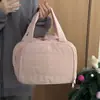 Bolsa de Maquiagem Portátil com Abertura Dupla, Modelo Novo 2025, Grande Capacidade e Compartimentos, Bolsa Feminina, Bolsa de Armazenamento Particionada de Luxo Leve de Alta Qualidade