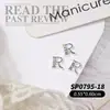 Joyería de Arte para Uñas de 26 Letras Aleación de Oro y Plata Diamante 3D para Arte de Uñas Accesorios de Decoración para Uñas DIY