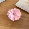 Pinza para el pelo de flor acrílica tipo tela de vacaciones para verano en la playa, estilo súper de hada y ambiente elegante, pinza de tiburón para el pelo