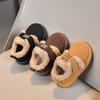 Tênis Infantil Forrado com Fleece 2026 Outono e Inverno Novo Estilo Coreano Sapatos de Algodão para Meninas Atacado Loafers de Algodão Quente Grandes para Meninos