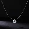 Collar de Hilo de Pescar Lágrima de Sirena para Mujer Plata de Ley S925 Collar de Moissanita Simple Versátil Sensación de Alta Gama Gargantilla Cadena para Clavícula Mujer