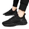 Zapatos Negros Puros para Hombre Verano Malla Transpirable Deportivos Chef Cocina Trabajo Protección Laboral Zapatos de Moda