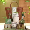 Caja de Regalo Festival del Bote del Dragón Caja Vacía 2026 Cesta de Mano Tejida Caja de Embalaje para Zongzi Caja de Regalo Práctica para Regalar