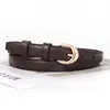 Cinturón minimalista estilo Hong Kong con hebilla de pasador, cinturón de cuero genuino con un diseño único, cinturón versátil para combinar con pantalones de traje, en stock