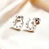 Brincos de Aço Inoxidável Mais Vendidos no Exterior, Exquisitos, Compactos e Versáteis, Brincos Geométricos de Lua e Estrela na Cor de Aço, Dropshipping
