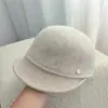 Sombrero Ecuestre de Lana Japonés Simple de Gama Alta para Mujer Sombrero de Moda Versátil Muestra Rostro Pequeño Elegante Boina de Otoño Invierno