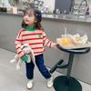 Suéter de Alta Gama para Niñas Otoño e Invierno 2025 Nuevo Suéter Elegante para Niña Camiseta Básica Otoño Top Infantil Ropa Infantil