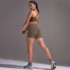 Pantalones cortos deportivos, yoga de cintura alta ajustados, fitness deportivo, alta elasticidad, pantalones cortos de ciclismo, ropa exterior de entrenamiento para correr para mujer