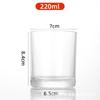Vaso de Vidrio Grueso Simple para Velas Vaso de Vidrio Transparente para Velas Vaso para Velas de Aromaterapia DIY Adornos para Portavelas de Dormitorio