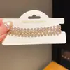 Pulseira multicamadas de zircônia com fecho simples, transfronteiriça europeia e americana, moderna, requintada, versátil, joia de design personalizado para mulheres