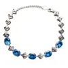 Venta al por mayor de fábrica Popular Pulsera de Topacio Natural Plata S925 Incrustada Piedra Principal 6*8 Joyería de Lujo Venta Directa de Fábrica