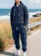 Sudadera de terciopelo para hombre de otoño e invierno transfronteriza, sudadera con capucha de moda, cremallera, múltiples bolsillos, traje de overol Carhartt